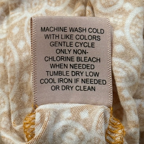 Philosophy Jersey Knit Mandala Geometric Yellow Sleeveless Swing Dress Womens 2X - Picture 8 of 10